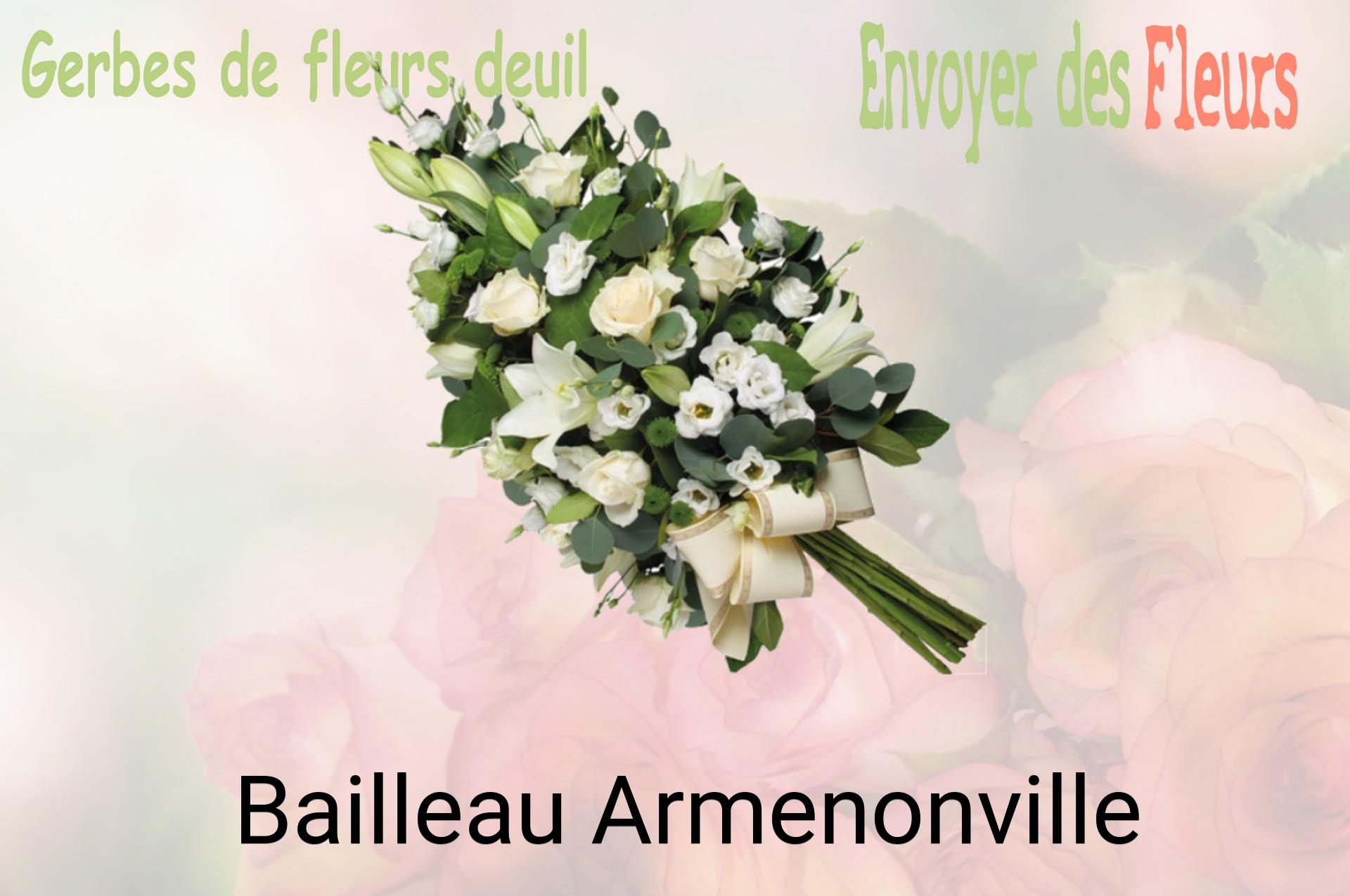 Gerbe de fleurs de deuil livrée à Bailleau-Armenonville